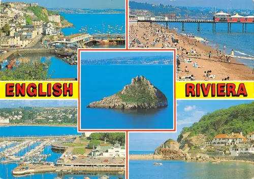 B102281 english riviera brixham torquay thatcher rock uk