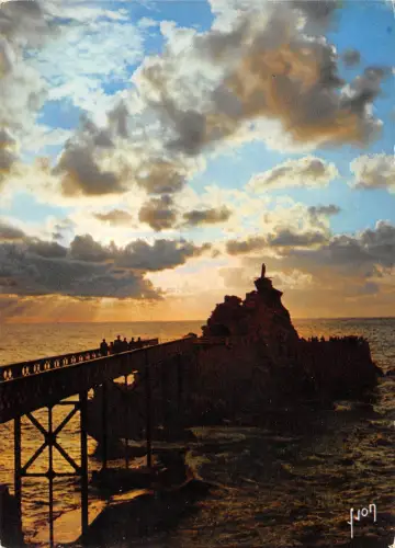 BR49260 coucher de soleil sur le rocher de la vierge Biarritz Frankreich