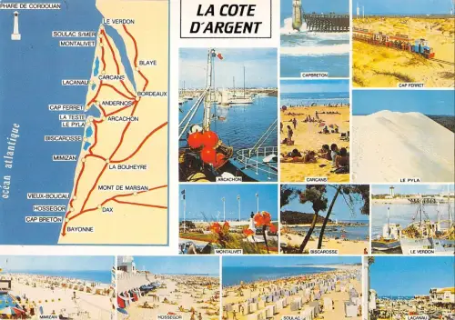 BR52676 panorama de la cote d argent karte cartes geographiques Frankreich