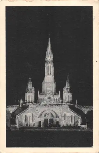 BR51335 Lourdes la basilique de nuit France