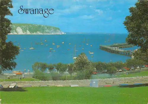 BR89468 the pier and bay swanage uk