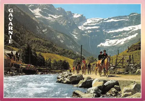 BT4856 Gavarnie le cirque le give et la chaumiere Frankreich