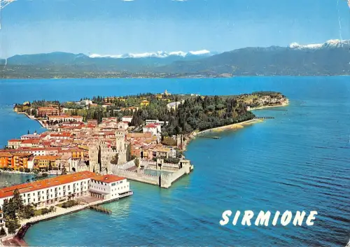 BT0615 Sirmione lago di garda panorama dall aereo Italien