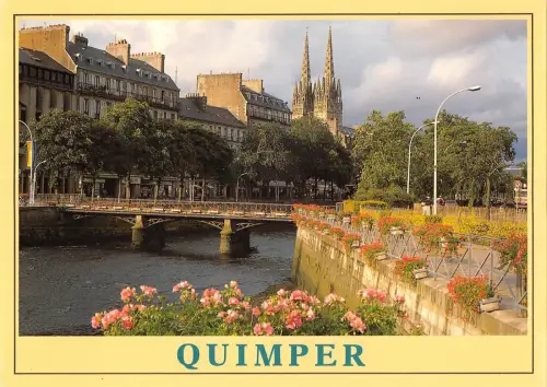 BR52507 lodet et la cathedrale st corentin Quimper Frankreich