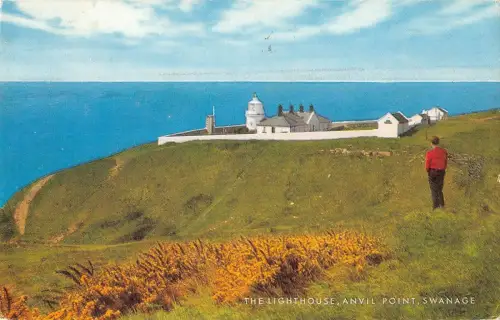 B101645 The Lighthouse Amboss Point Swanage UK 14x9cm