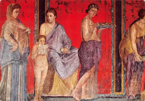 BG35333 pompei villa dei misteri la lettura dei rituale Gemälde Postkarte Italien