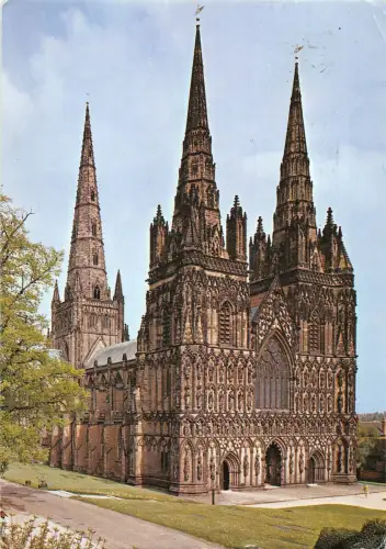 BR90455 lichfield cathedral the west front uk