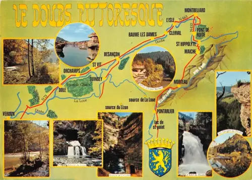 BR49884 Doubs Karte cartes geographiques Frankreich