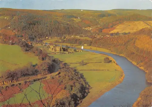 B100097 Tintern Abbey and River Wye Wales