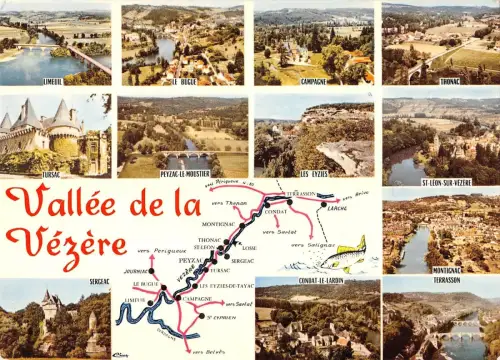 BR49779 Vallee de la Vezere Karte cartes geographiques Frankreich