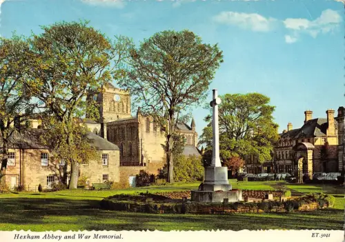 BR82803 Hexham Abbey and War Memorial UK