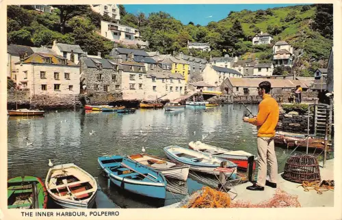 BR91192 the inner harbour polperro fishing peche uk