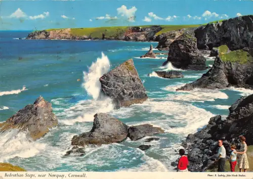 B97221 bedrutham steps near newquay cornwall uk