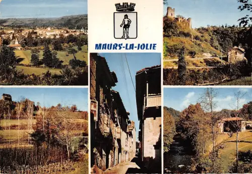 BR52584 Maurs la Jolie ruines du chateau de chaules Frankreich