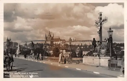 BR71532 praha karluv most a hradcany Echtfoto tschechisch