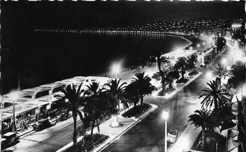 BR9348 Nice by night a la nuit Promenade des Anglais france