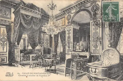 BR72088 chambre a coucher de napolon I palais de fontainebleau france
