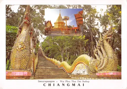 BT2043 A naga treppe case to wat Phra thad doi suthep Chiangmai Thailand