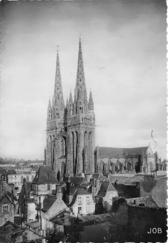 BR12178 Benodet Les Fleches de la Cathedrale a Quimper france