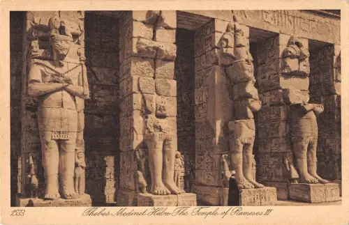uk33435 theben medinet habu tempel des ramses III Echtfoto Ägypten