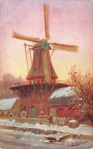 BR56307 Belgique moulin a vent windmill