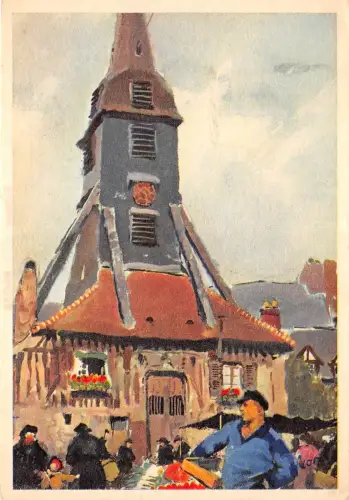 Br21724 normandie eglise sainte catherine a hanfleur postkarte gemälde frankreich