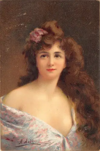 BR74382 a asti painting postkarte woman uk