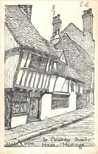 BR81199 Sir Cloudesley Shovell ein Haus Hastings Postkarte UK
