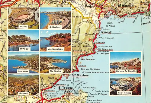 BR43204 De Saint tropez a saint raphael karte cartes geographiques Frankreich