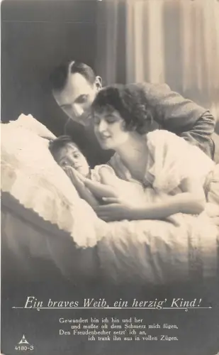 Lot171 Eine gute Frau ein herzliches Kind Deutschland Familie Kinder Postkarte 2