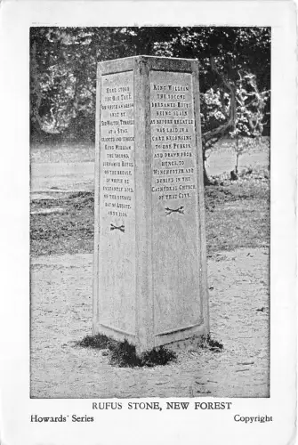 uk48522 rufus stone new forest real photo uk