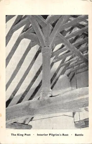 uk17134 king post interior pilgrims rest battle real photo uk