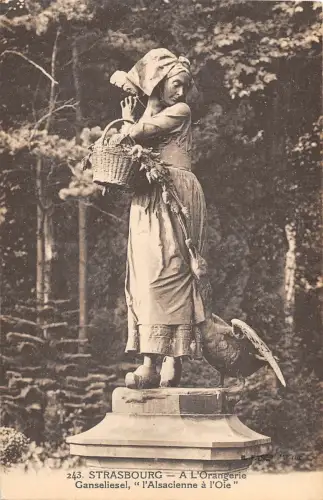 B107233 Frankreich Strasbourg A L'Orangerie Ganseliesel L'Alsacienne