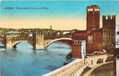 BG25415 verona ponte castel vecchio sull adige italy