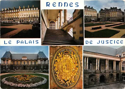 BR31423 Rennes la place et le Palais de Justice france