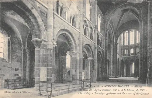 BF7891 abbaye travees de l eglise rom mont saint michel france France
