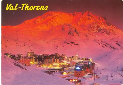 BT3501 Val Thorens la Bahnhof bei Nacht Frankreich