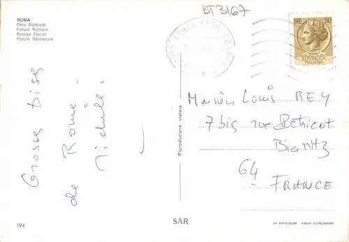 BT3167 Roma foro romano Italy