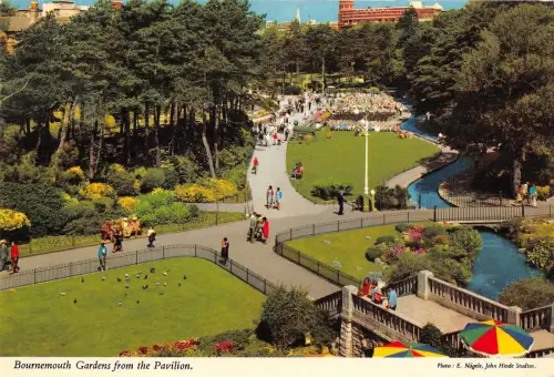 BR77927 Bournemouth Gardens from the Pavilion UK 14x9cm