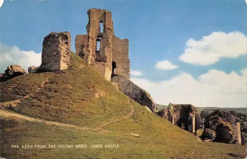 BR67034 corfe castle the keep from the second ward uk 14x9cm