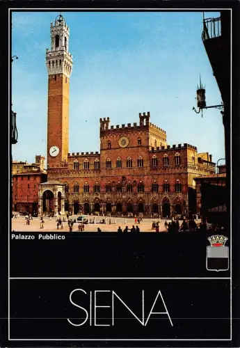 BF806 Torre del mangia e il duomo Siena Italien 1