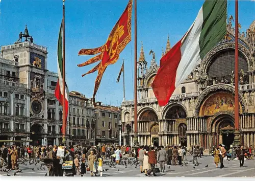 BT1800 venezia s marco la basilica e la torre dell oralogio italy