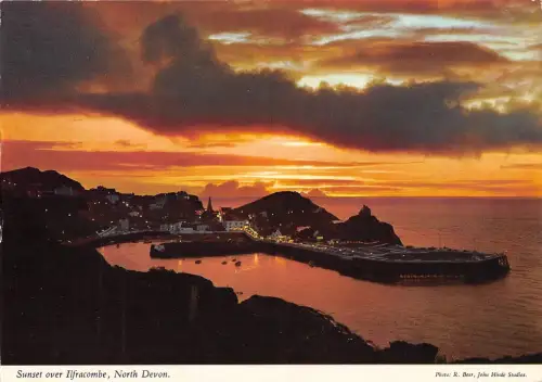 B099999 sunset over ilfracombe devon uk