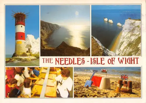 B97469 the needle isle of wight lighthouse uk