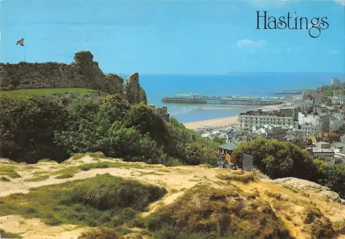 BR91612 hastings from the castle uk