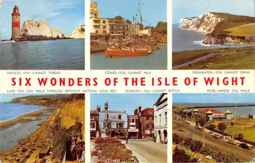 BR66605 six wonders of the isle of wight lighthouse uk 14x9cm