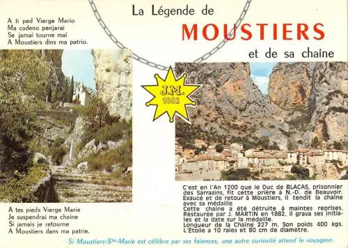 BT8709 Moustiers ste marie et sa legende France