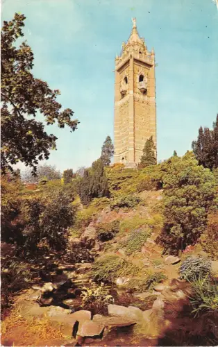 B88048 Cabot Tower and Rock Gardens Bristol UK 14x9cm