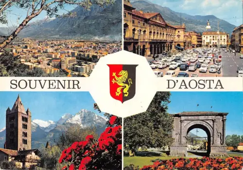 BT0344 Aosta Panorama Piazza e Chanoux Italien