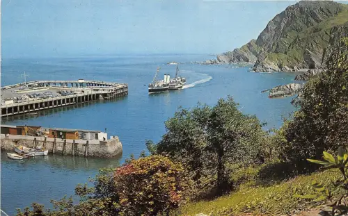 B88969 ilfracombe outer harbour st james park uk 14x9cm